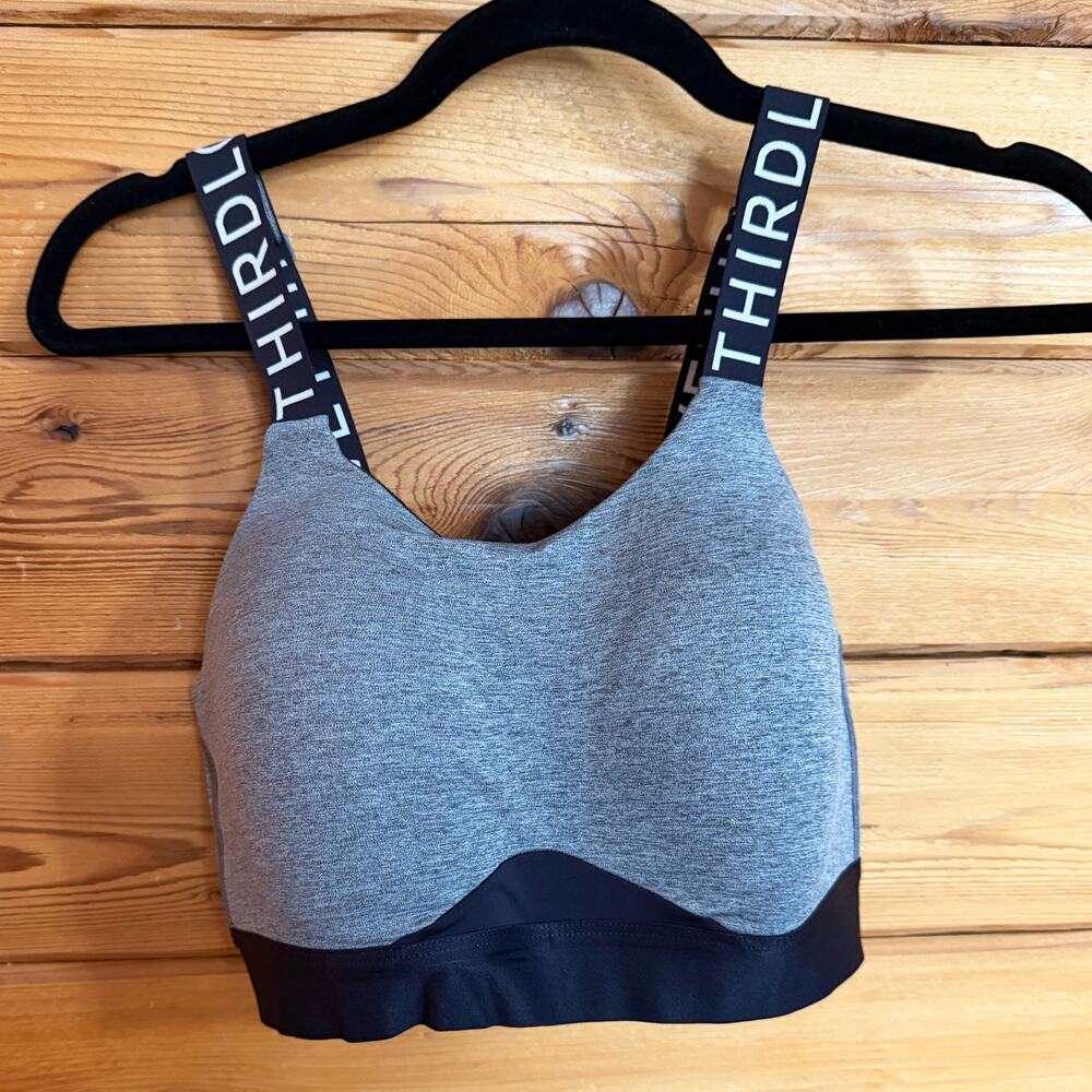 ThirdLove Grey Black Sports Bra 34E